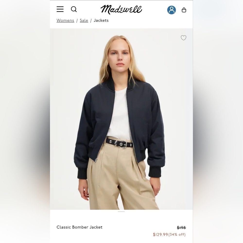 Madewell Twill Bomber Jacket